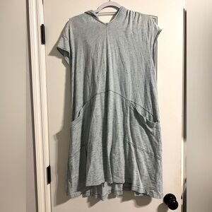 Saturday Sunday Anthropologie Women’s Dress Blue Hooded Cotton Size S comfy